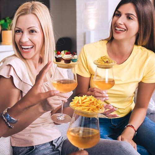 Chic Bamboo Wine Glass Toppers: Elevate Your Entertaining Game with These Stylish Charcuterie Toppers! 🍷